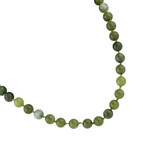 32" 8mm China Serpentine Round Gemstone Bead Necklace
