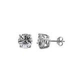 Sterling Silver CZ Round Stud Earrings 3MM - Casting
