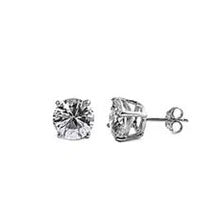 Sterling Silver CZ Round Stud Earrings 3MM - Casting