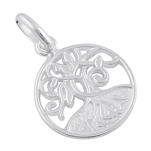 Sterling Silver Thick Root Tree of Life Pendant