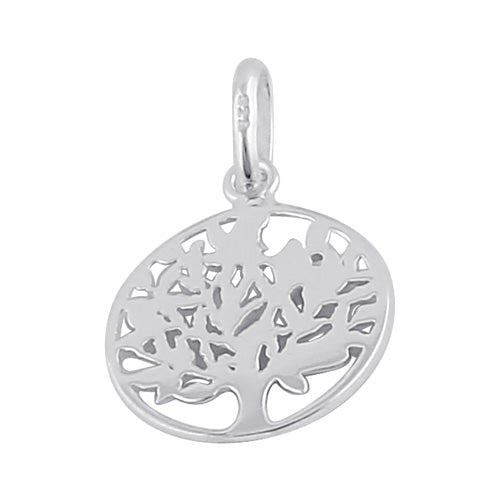 Sterling Silver Leafy Tree of Life Pendant