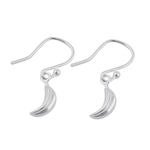 Sterling Silver Dangling Banana Earrings