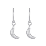Sterling Silver Dangling Banana Earrings