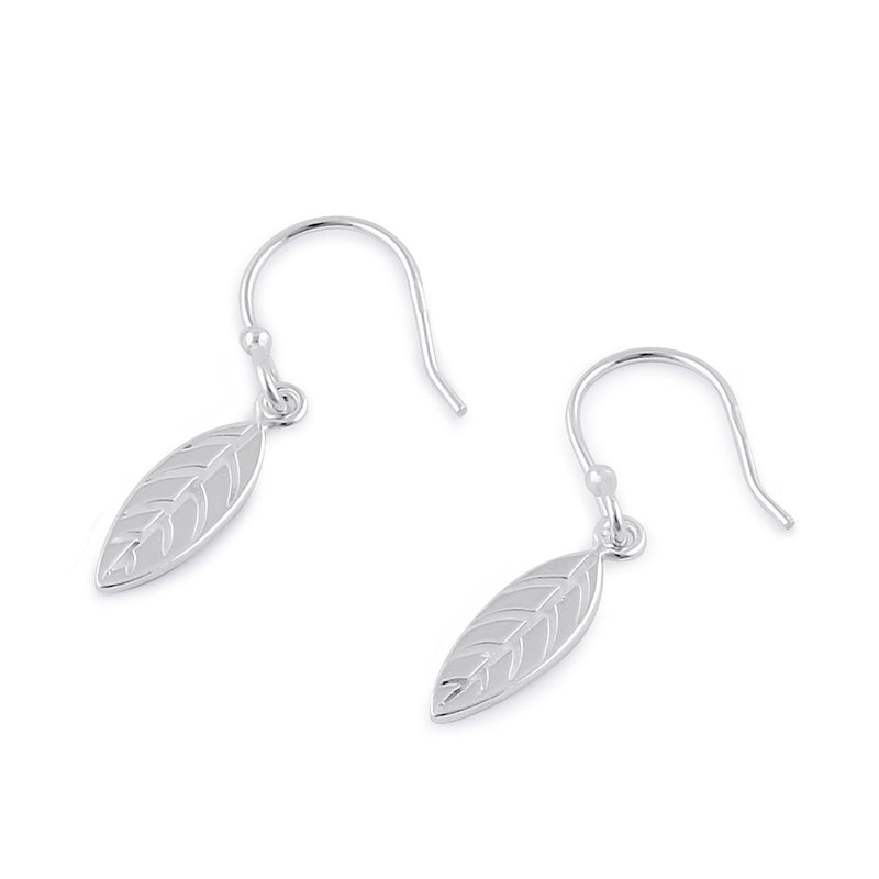 Sterling Silver Dangling Leaf Earrings