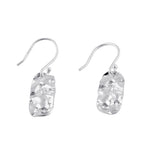 Sterling Silver Dangling Hammered Earrings