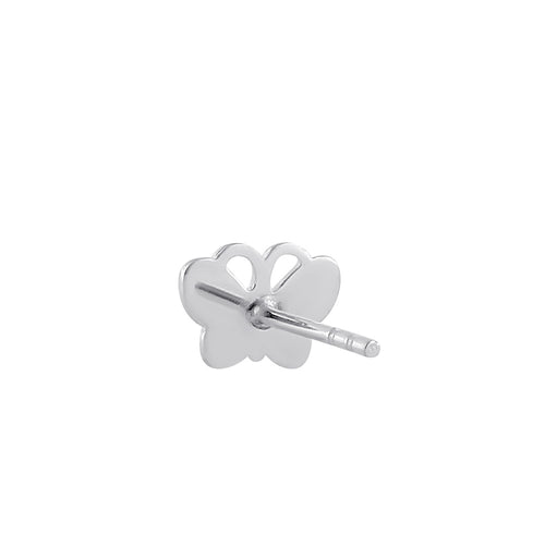 Sterling Silver Bubbly Butterfly Stud Earrings