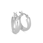 Sterling Silver 5.0MM x 18MM Oval Hoop Earrings
