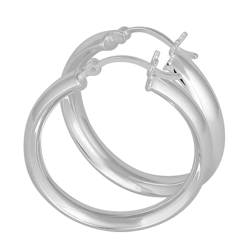 Sterling Silver 5.0MM x 30MM Hoop Earrings