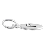 Sterling Silver Letter "P" Oval Pendant