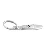 Sterling Silver Letter "H" Oval Pendant