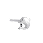 Sterling Silver Diving Dolphin Stud Earrings