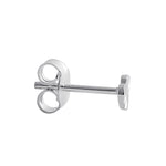 Sterling Silver Diamond Cut Tiny Heart Stud Earrings