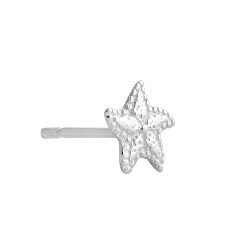 Sterling Silver Dainty Starfish Stud Earrings