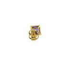 .36 ct Solid 14K Yellow Gold 3mm Princess Cut Amethyst CZ Earrings