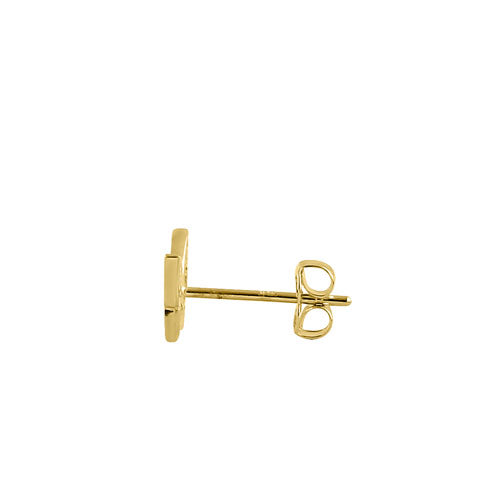 Solid 14K Yellow Gold Butterfly CZ Earrings