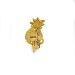 Solid 14K Yellow Gold Pineapple Earrings