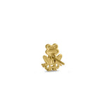 Solid 14K Yellow Gold Frog CZ Earrings