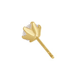 Solid 14K Gold 4.0mm Round CZ Earrings
