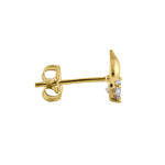 Solid 14K Yellow Gold Jumping Dolphin Earrings