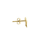 Solid 14K Yellow Gold Twin Dolphin Earrings
