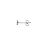 Solid 14K White Gold Tiny Heart Earrings