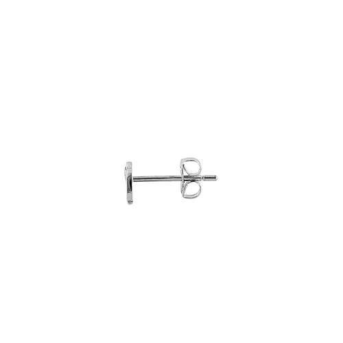Solid 14K White Gold Elephant Earrings