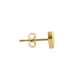 Solid 14K Yellow Gold Solid Heart Earrings