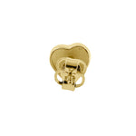 Solid 14K Yellow Gold Solid Heart Earrings