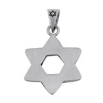 Stainless Steel Wire Pattern Star of David Pendant