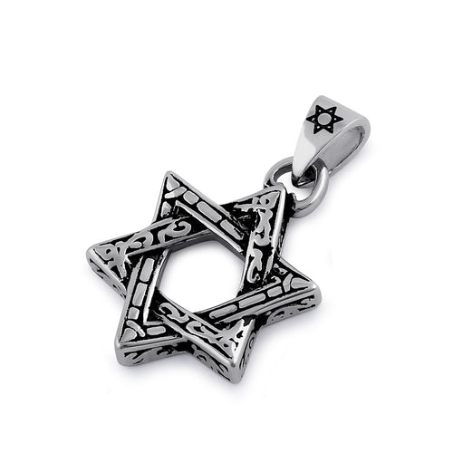 Stainless Steel Pattern Star of David