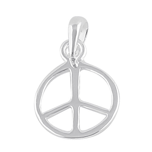 Sterling Silver Peace Sign Pendant