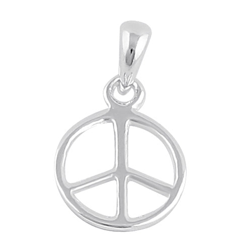 Sterling Silver Peace Sign Pendant