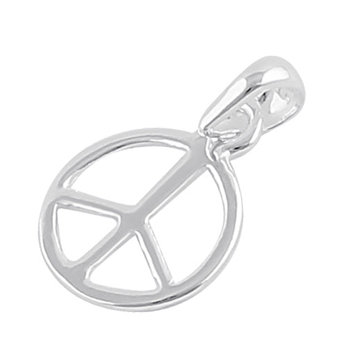 Sterling Silver Peace Sign Pendant