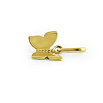 Solid 14K Yellow Gold Butterfly Charm Pendant