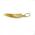 Solid 14K Yellow Gold Angel Wing Pendant
