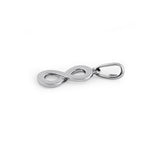 Solid 14K White Gold Infinity Pendant
