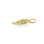 Solid 14K Yellow Gold Sparkling Heart CZ Pendant