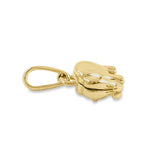 Solid 14K Yellow Gold Small Elephant Pendant