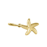 Solid 14K Yellow Gold Small Starfish Pendant