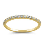 Solid 14K Gold Half Eternity CZ Ring