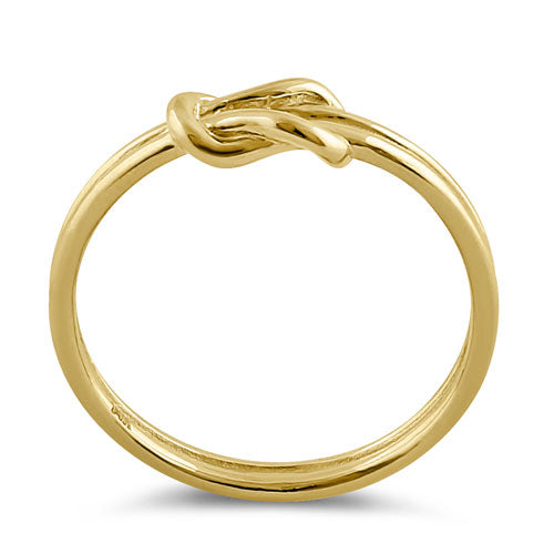 Solid 14K Gold Double Knot Rope Ring