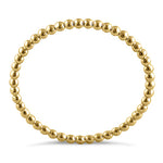 Solid 14K Yellow Gold Thin Beaded Ring