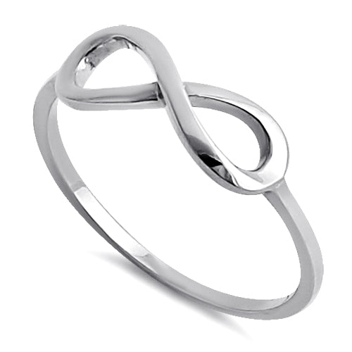 Solid 14K White Gold Infinity Ring