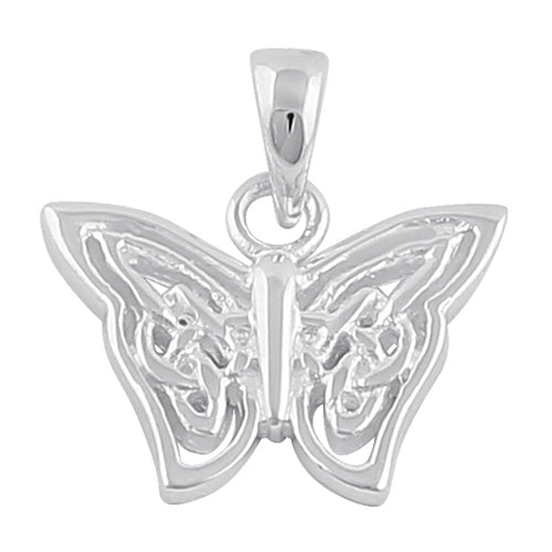 Sterling Silver Celtic Butterfly Twist Pendant