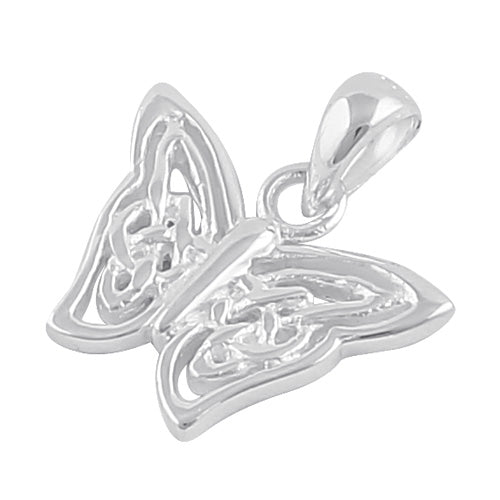 Sterling Silver Celtic Butterfly Twist Pendant