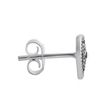 Sterling Silver Filigree Heart Stud Earrings