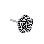 Sterling Silver Flower Twist Earrings
