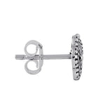Sterling Silver Flower Twist Earrings