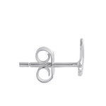 Sterling Silver Dainty Swan Stud Earrings