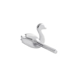 Sterling Silver Dainty Swan Stud Earrings